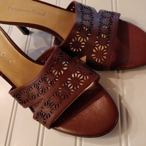 Coldwater Creek leather slides/sandals